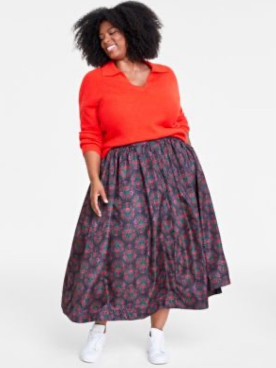 ON 34th Dresses & Skirts - ON 34TH Black Floral Print Maxi Skirt Size XXL